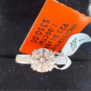 1CT Moissanite Engagement Ring